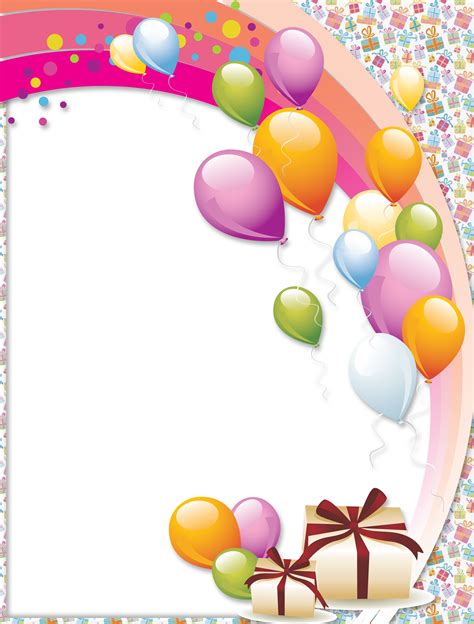 Transparent Birthday Frame | Happy birthday wallpaper, Happy birthday balloons, Birthday frames