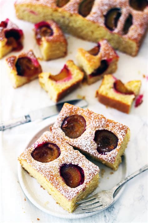 There are many different versions of plum cake in germany, most are made with yeast dough and are baked on a backblech (baking sheet) but this rührteig based recipe is also very popular because it is easier and quicker to make. Easy Plum Cake » Little Vienna