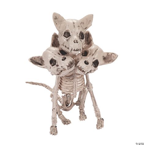1921 dog skeleton 3d models. Three-Headed Dog Skeleton Halloween Decoration