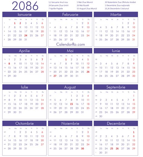 Calendar 2086