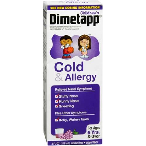 Dimetapp Childrens Cold And Allergy Grape 4 Oz Pack Of 3 Walmart