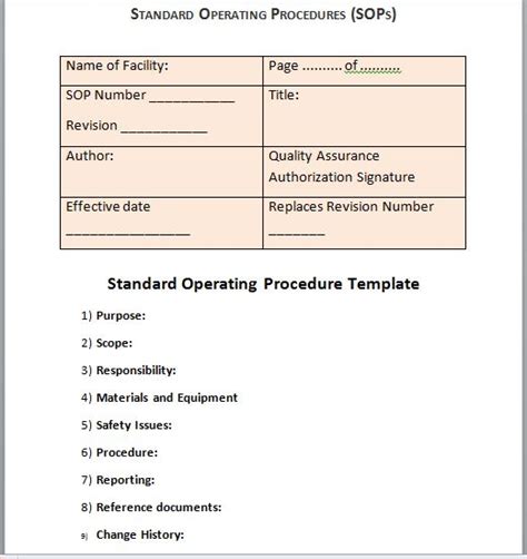 37 Best Free Standard Operating Procedure Sop Templates
