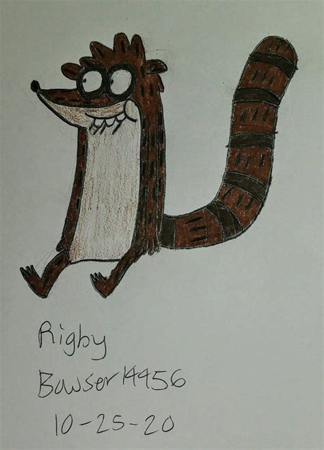 Rigby Drawing By Bowser14456 On Deviantart