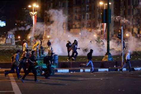 One Killed As Riot Police Storm Tahrir Square Anniversary Protest