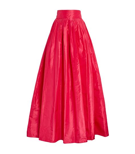 Womens Carolina Herrera Red Silk Taffeta Ball Maxi Skirt Harrods