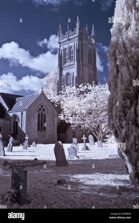Infrared Picture Of The Grade 1 Listed Church Of St Mary In Huish