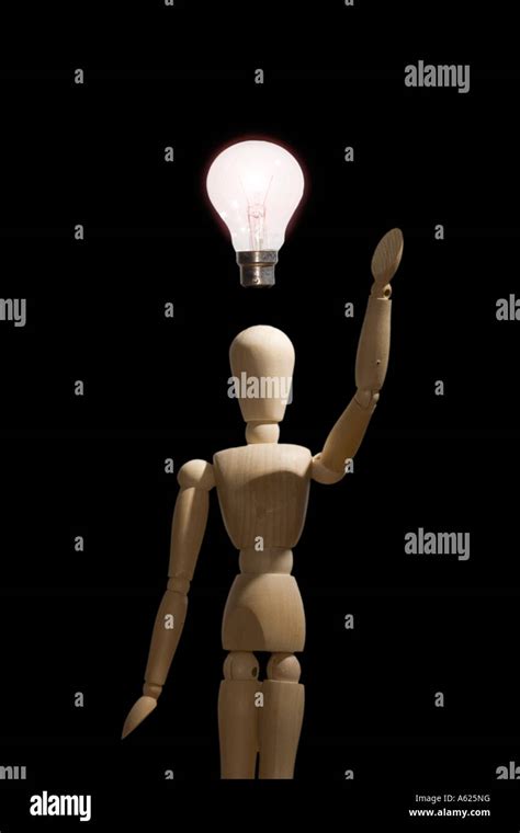 Concept Bright Idea Light Bulb Above Head Stock Photo Alamy