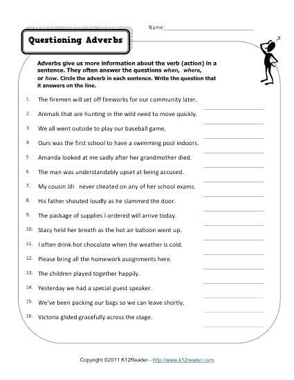 Adverb Worksheets 6th Grade | Adverbs worksheet, 6th grade worksheets