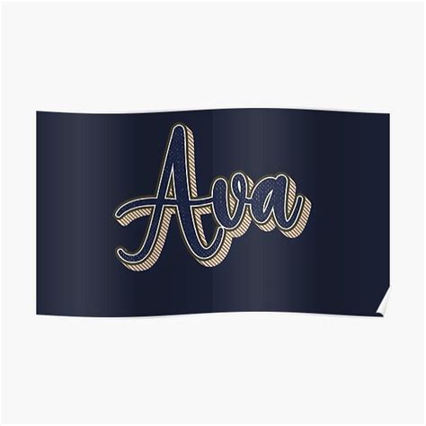 Ava Name Handwritten Text Poster For Sale By Urbantale Redbubble