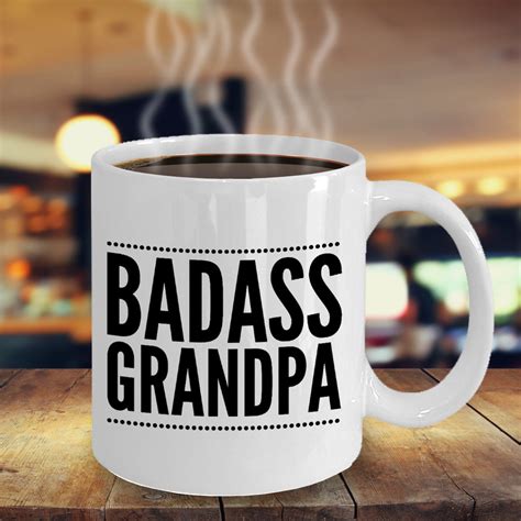 T For Grandpa Badass Grandpa Funny Grandpa Mug Etsy