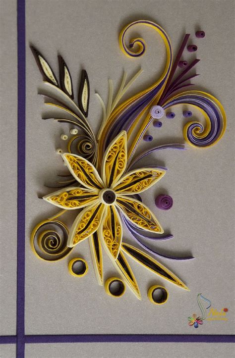 Neli Quilling Cards Yellow Flower Quilling Cards Quilling Art