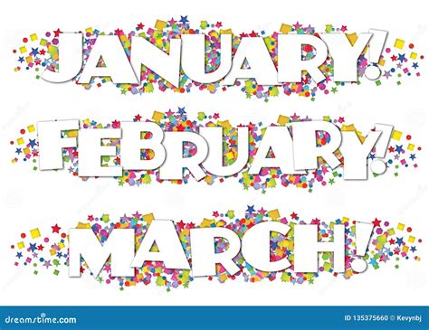 Hoja Informativa Enero Decorativo Febrero Marzo De Los Mes Civiles