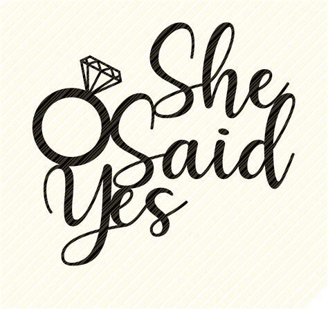 Digital Yes Bride To Be Team Bride Tee Svg Png She Said Yes Svg Engagement Cricut Cutting File