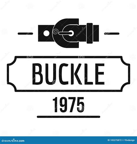Buckle Metal Logo Simple Black Style Stock Vector Illustration Of