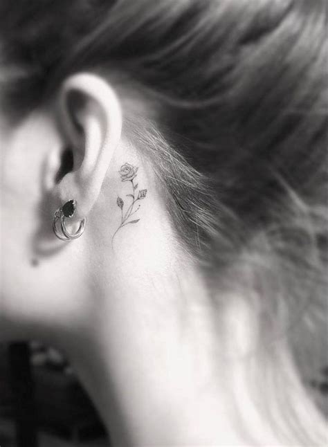 Ear Tattoos 31 Gorgeous Creative And Mostly Tiny Tats Behind Ear