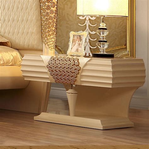 Cheap cream bedroom furniture sets. Luxury Cream Finish Nightstand Set 2Pcs Contemporary Homey ...