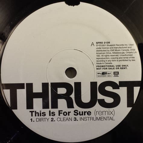 Thrust This Is For Sure 2001 Vinyl Discogs