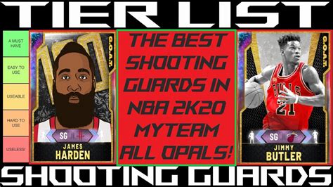 Tier List Of The Best Shooting Guards In Nba 2k20 Myteam The Best