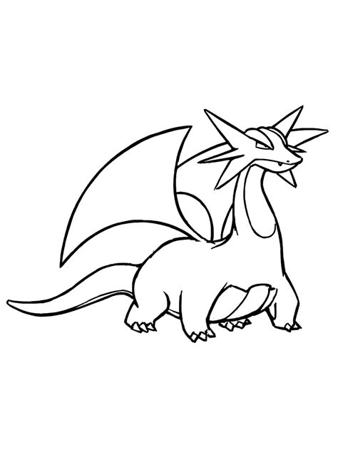 Salamence Pokemon Coloring Pages