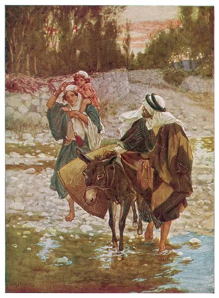 Flight To Egypt Joseph Mary And The Infant Jesus Flee To Egypt To Escape The Jealousy Photo