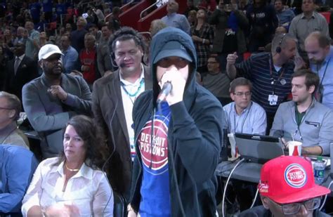 Eminem On The Mic To Open Pistons First Game At Little Caesars Arena