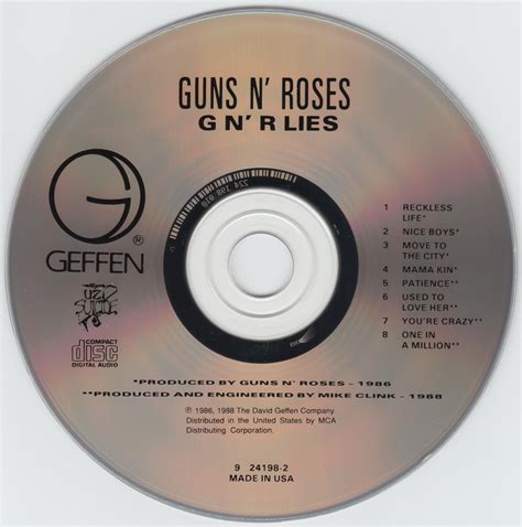 Chia Sẻ Nhạc Lossless And Lossy Guns N Roses 1988 G N R Lies
