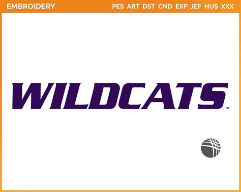 Kansas State Wildcats College Sports Embroidery Logo In 4 Sizes