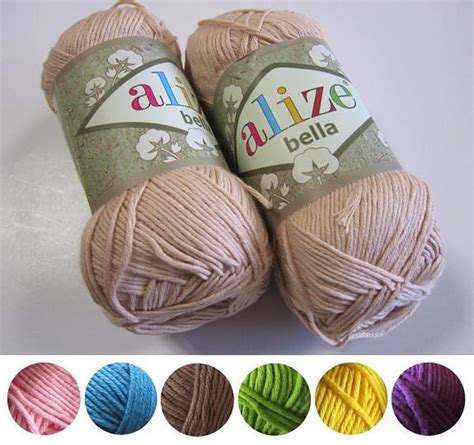 Yarn Alize Bella Yarn 100 Cotton Yarn Cotton Thread Crochet Etsy