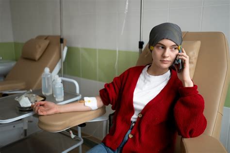 Free Photo Patient Getting Chemotherapy Treatment
