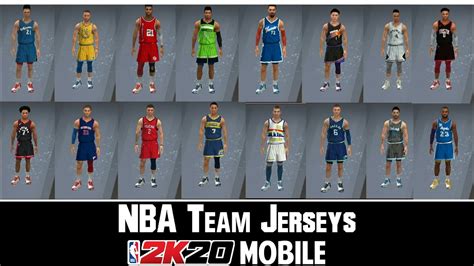 All Nba Team Jerseys Nba 2k20 Mobile Edition Youtube