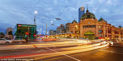 Flinders Street Station At Night Melbourne Victoria Australia Images