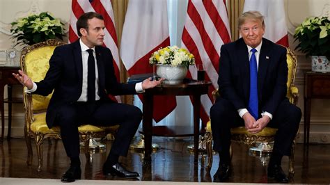 In Tense Exchange Trump And Macron Put Forth Dueling Visions For Nato