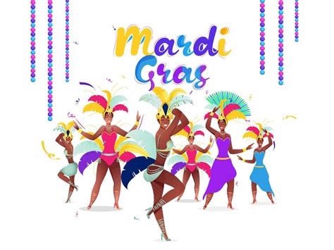 illustration of female group performance samba dance on the occasion of mardi gras 20742676