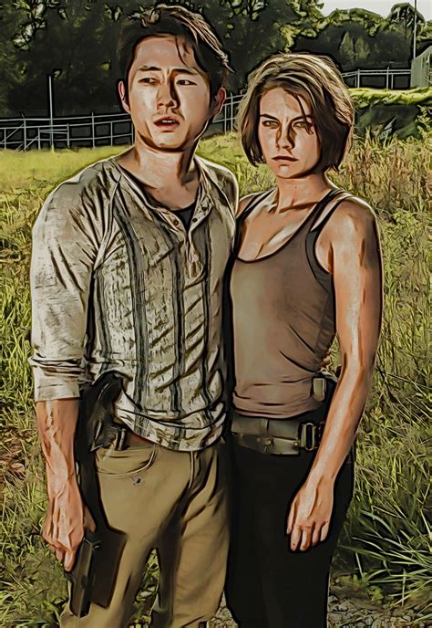 The Walking Dead Glenn And Maggie Crayon Re Edit By Nerdboy69 On