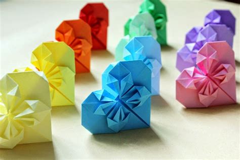 Paper Heart Origami 3d Origami Instructions Art And Craft Ideas