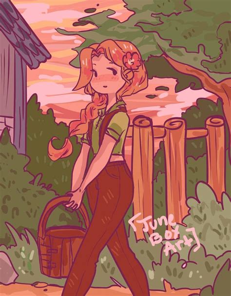 Stardew Valley Art Leah Junebox Art Stardew Valley Stardew Valley Layout Stardew Valley