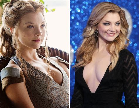 Game Of Thrones Natalie Dormer Flaunts Cleavage In Plunging Gown