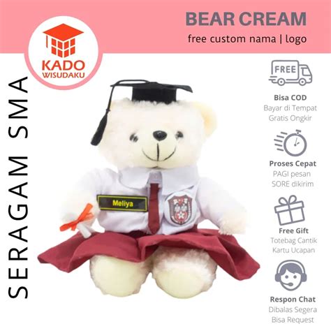 Boneka Wisuda Teddy Bear Seragam Sd Cewek Kado Wisudaku Lazada Indonesia