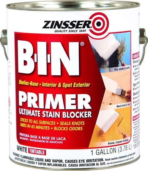 Zinsser 320991 Bin Shellac Primer Ultimate Stain Blocker White Gallon