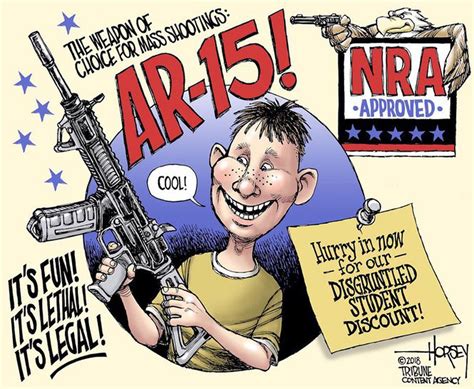 Gun Violence Cartoon