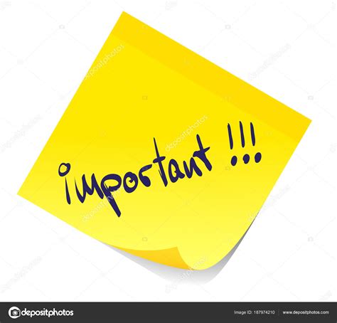 Word important on sticky note — Stock Vector © chris77ho ...