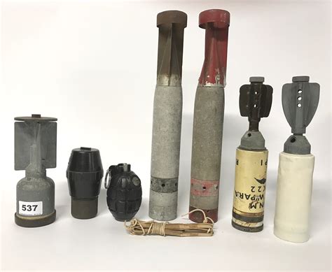 A Quanitity Of World War Ii Grenades Two German B1 Ezb Intensive Type