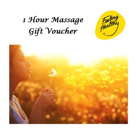 1 Hour Massage Voucher Feeling Healthy