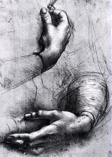 Study Of Hands Painting By Leonardo Da Vinci Pixels