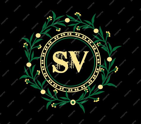 Premium Vector Sv Letter Logo Design With A Circle Shape Sv Circle