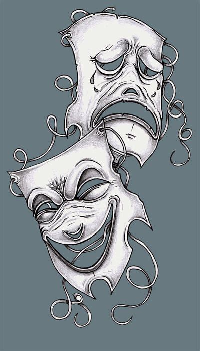 Tattoo Design Theater Masks By Tjiggotjurring Theatre Masks Ink
