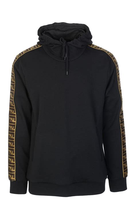Designer knitwear, pullovers and tops on yoox. FENDI Fendi FF Hooded Sweatshirt - Clothing from Circle ...