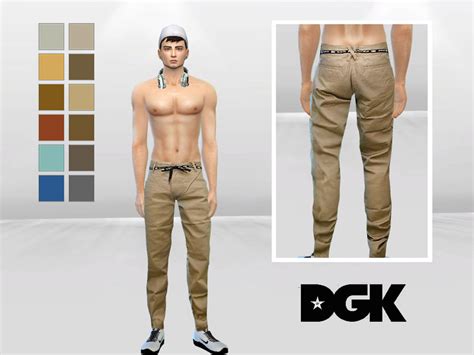 Spears Belted Urban Chinos The Sims 4 Catalog