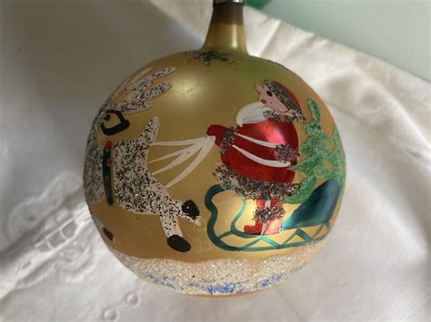 Vintage POLAND JUMBO MERCURY MICA GLITTER CHRISTMAS TREE ORNAMENTS EBay