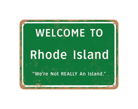 Welcome To Rhode Island Vintage Look Funny Metal Sign Etsy